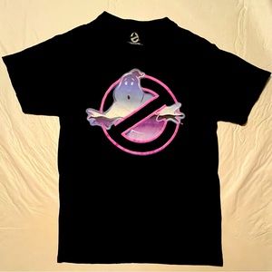 Ghostbusters Men Sz S T-Shirt Black Logo Graphic Short Sleeve Tee